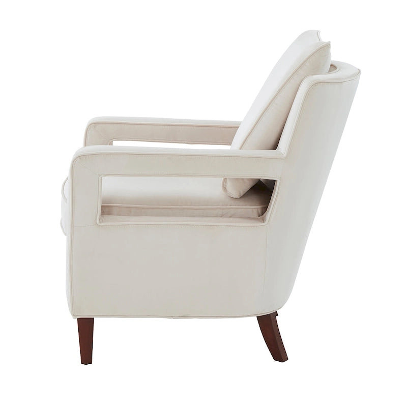 Modern Velvet Accent Armchair with Spring Foam Seat