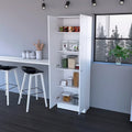 Armoire de rangement haute à double porte avec 5 étagères intérieures