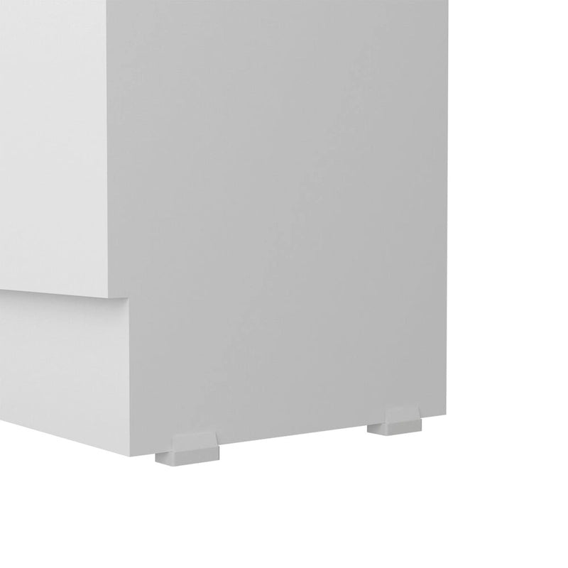 Armoire de rangement haute à double porte avec 5 étagères intérieures