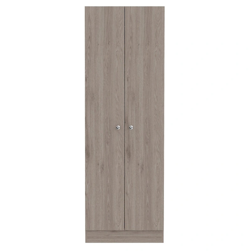 Armoire de rangement haute à double porte avec 5 étagères intérieures