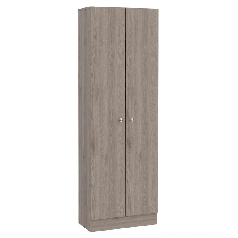 Armoire de rangement haute à double porte avec 5 étagères intérieures