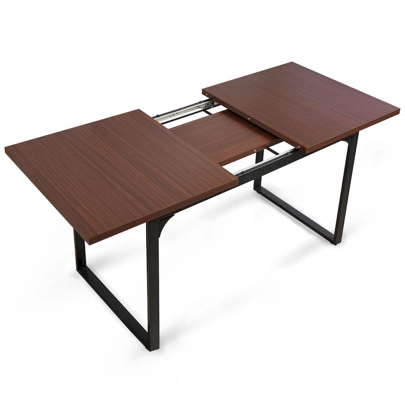 Modern Rectangular MDF Dining Table with Water-Resistant Surface
